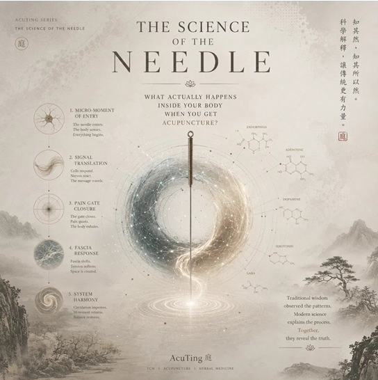 Acupuncture needle close-up